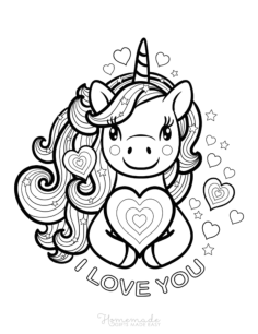 Unicorn Head I Love You Hearts Unicorn Tracing Worksheets Pdf, Free Vectors File
